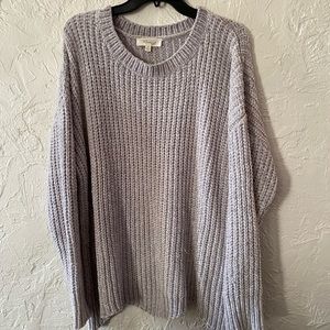 Oversized waffle knit sweater